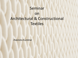 Seminar on Architectural & Constructional Textiles