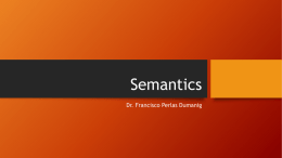 Semantics - Francisco Perlas Dumanig