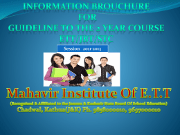 Mahavir Institute Of ETT - JBTC Institute of Management