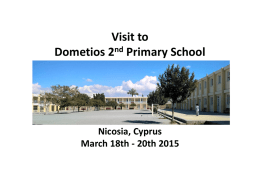 A visit to the Agios Dometios 2nd Elementary school in Nicosia