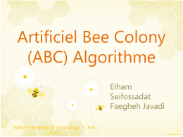Artificiel Bee Colony (ABC) Algorithme