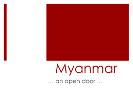 Myanmar (Burma) - Arise Christian Church