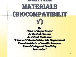 biocompatibility of dental materials