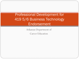 Professional Development for 419 5/6 Business Technology