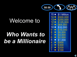 quiz - Who Wants to Be a Millionaire- class XAx - Goga