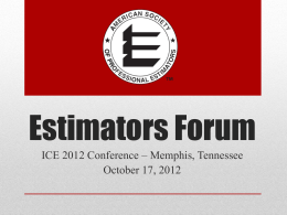 Estimators Forum