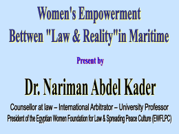 powerpoint - مؤسسة المرأة المصرية للقانون وثقافة السلام