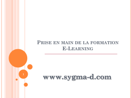 Blended Learning « UTILISATION AVANCEE DE - Sygma