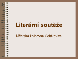 Literární soutěže - Městská knihovna Čelákovice