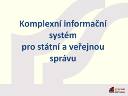Informační systém AVIS ME byl vyvinut na míru pro