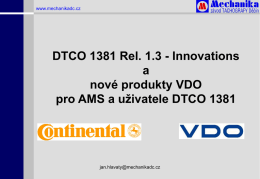 Digitální tachograf DTCO 1381 Rel. 1.3