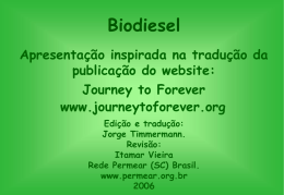 Produção do biodiesel
