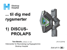 Diskusprolaps - Glostrup Hospital