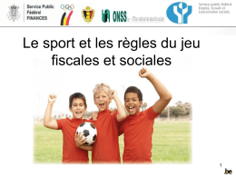 Le sport et les règles du jeu fiscales et sociales