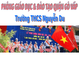 Trường THCS Nguyễn Du - Sở Giáo Dục và Đào Tạo TP Hồ Chí Minh