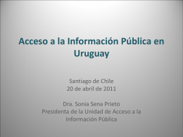 Acceso a la Información Pública en Uruguay