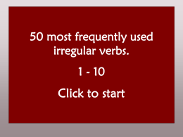 50 most frequently used irregular verbs navneform