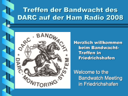 Treffen der Bandwacht des DARC auf der Ham Radio