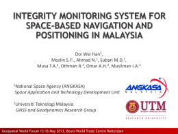 User Level Monitoring - Geospatial World Forum
