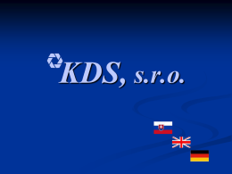 Prezentácia firmy KDS s.r.o. (MS PowerPoint)