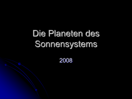 Die Planeten Des Sonnensystems