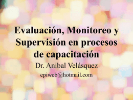 Evaluación, Monitoreo y Supervisión en procesos de