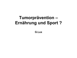 Ernährung und Sport, G.Lux
