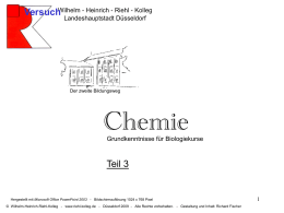 Teil 3: Chemische Reaktion - Wilhelm-Heinrich-Riehl