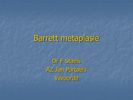 Barrett metaplasie