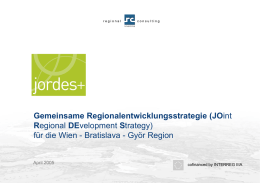 Gemeinsame Regionalentwicklungsstrategie für die Wien