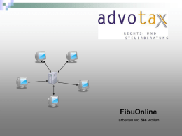 Präsentation Fibu-Online - bei Advotax Partnergesellschaft