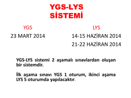 YGS-LYS SİSTEMİ - TED Antalya Koleji