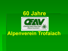 60 Jahre Alpenverein Trofaiach