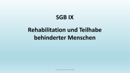 SGB IX - Teilhabe - semmler