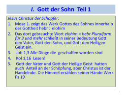 Gott der Sohn - Bibelkreis.ch