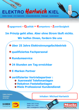 Referenzen - Elektro Hartwich GmbH