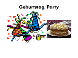 Geburtstag, Party