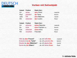 Verben mit Dativobjekt - Deutschkurse in Passau