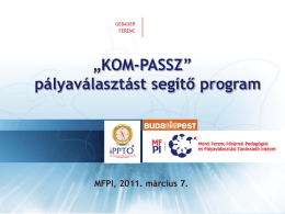 A KOM-PASSZ pályaválasztási program
