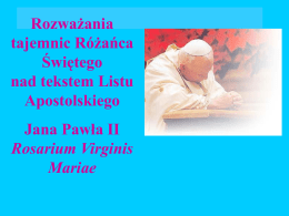 Jan Paweł II – rozważania różańcowe – pps