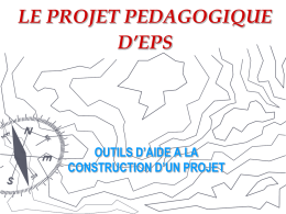 LE PROJET PEDAGOGIQUE D`EPS - Académie de Clermont