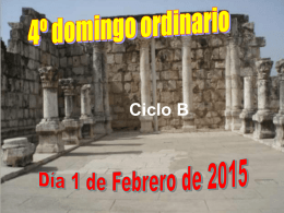 IV Domingo Ordinario Ciclo B - Vicaria Diocesana de Pastoral
