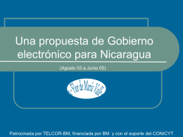 Una propuesta de gobierno electrónico para Nicaragua