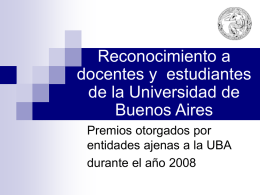 Reconocimiento estudiantes - Universidad de Buenos Aires