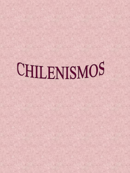 Los chilenismos