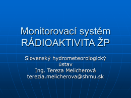 Melicherova_CMS_Radioaktivita - Slovenská agentúra životného