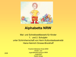 Alphabetta NRW Wettbewerb für Grundschulen
