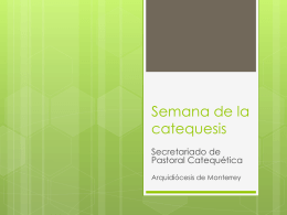 introducción - Secretariado de Pastoral Catequética de Monterrey