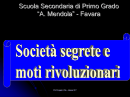 Le societ&agrave; segrete e i moti rivoluzionari