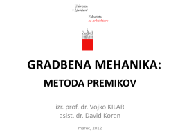 METODA PREMIKOV - primer 1 -